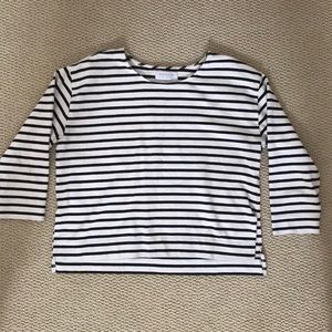 Everlane boxy cut cropped shirt